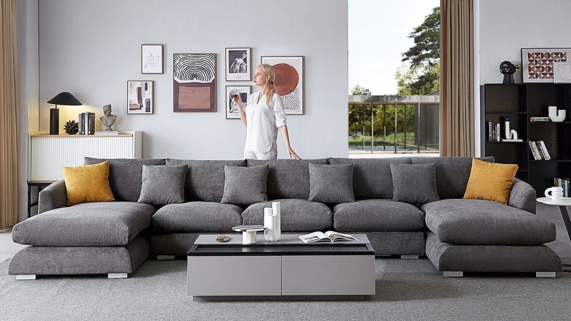 feather modular sofa
