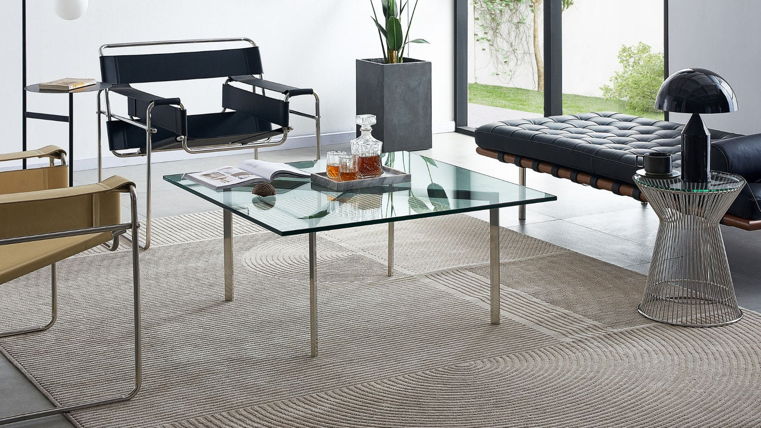 glass top coffee table