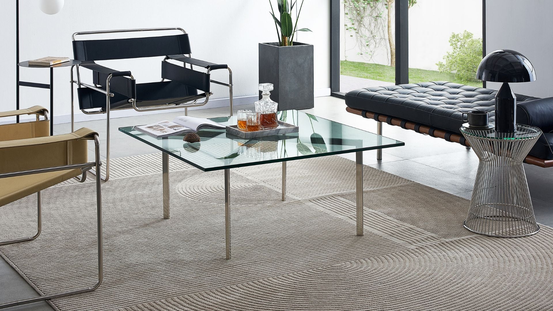 glass top coffee table