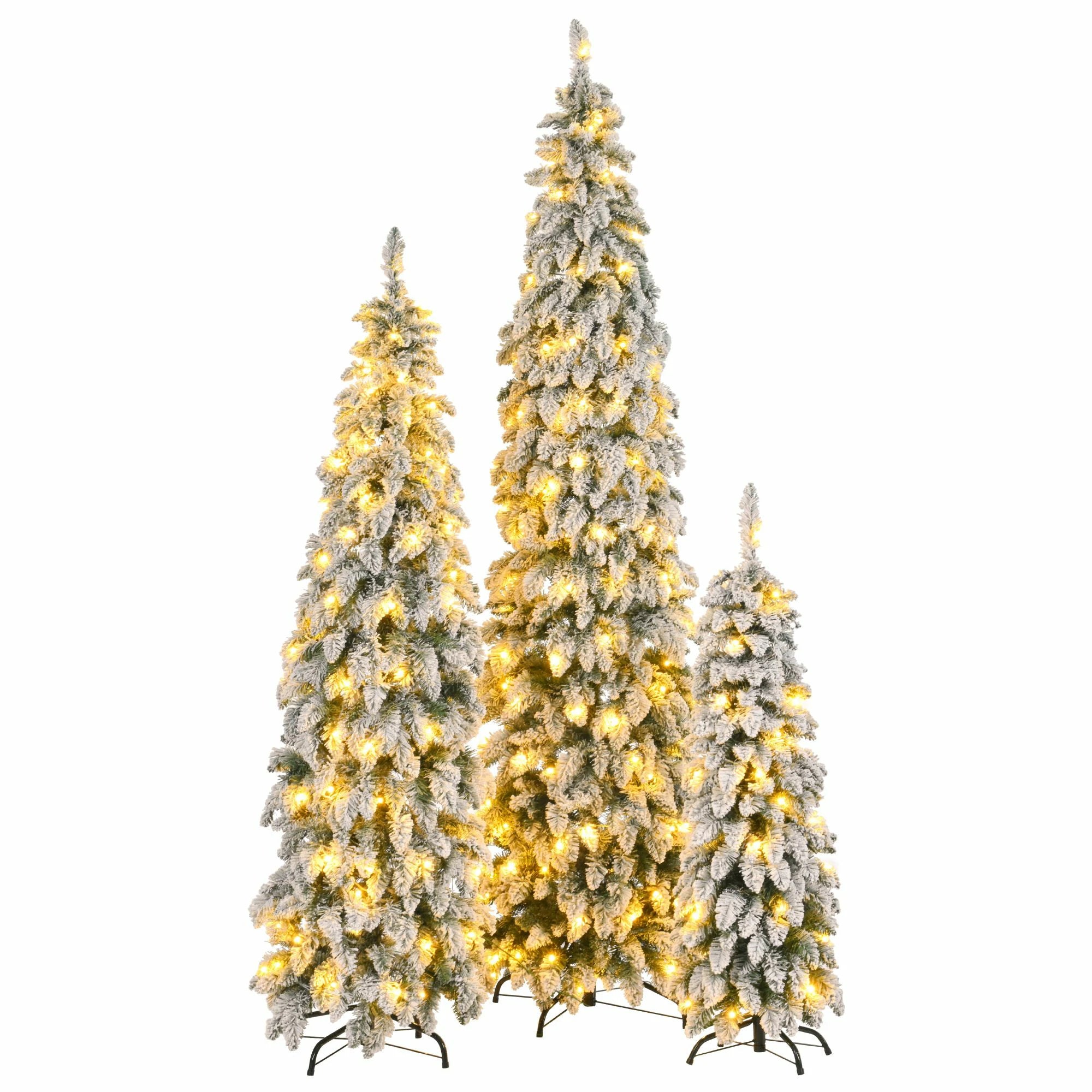 11 Lighting Modes Pencil Christmas Trees Set of 3