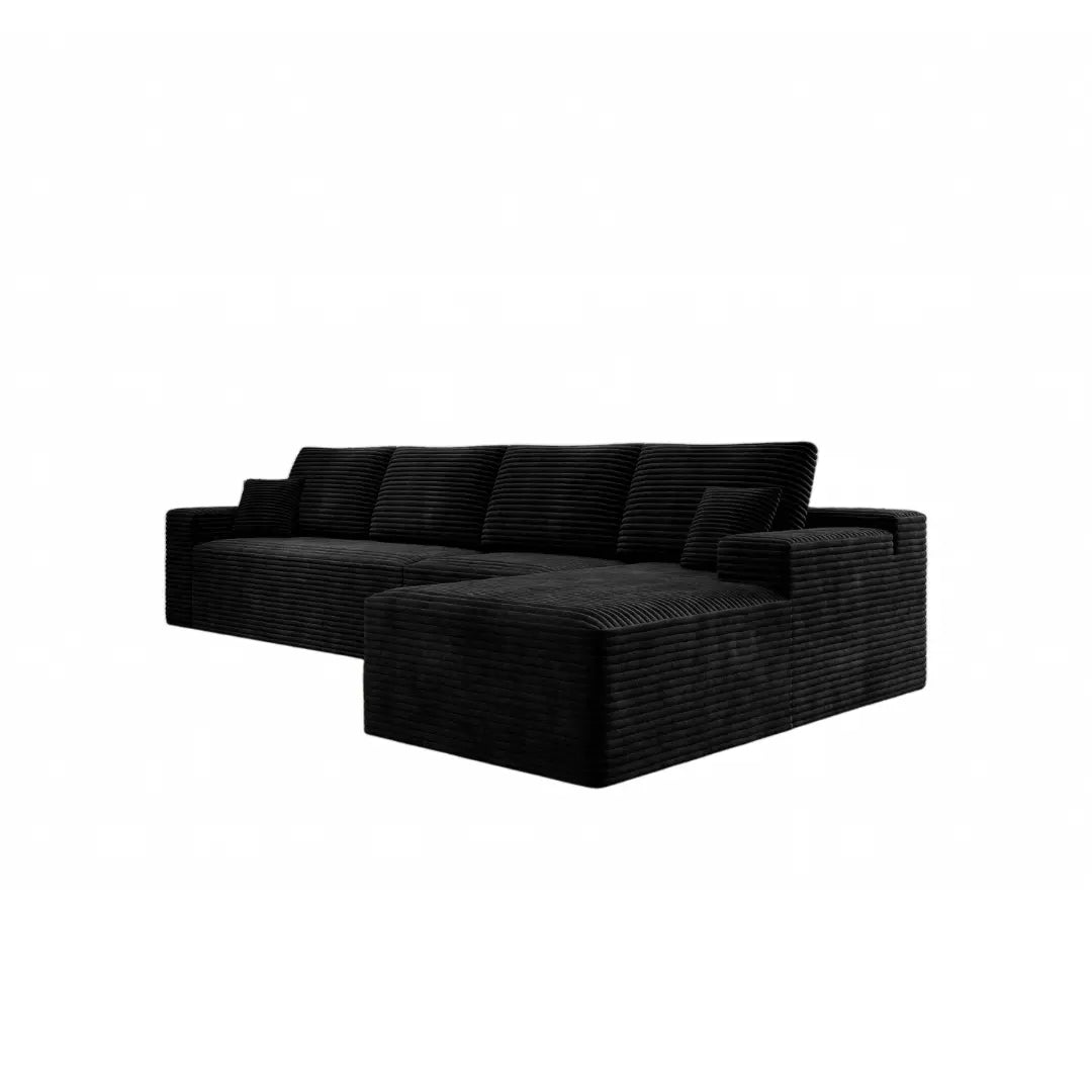 Flexo Corduroy Modular 4-Seat L-Shaped Sectional with Chaise