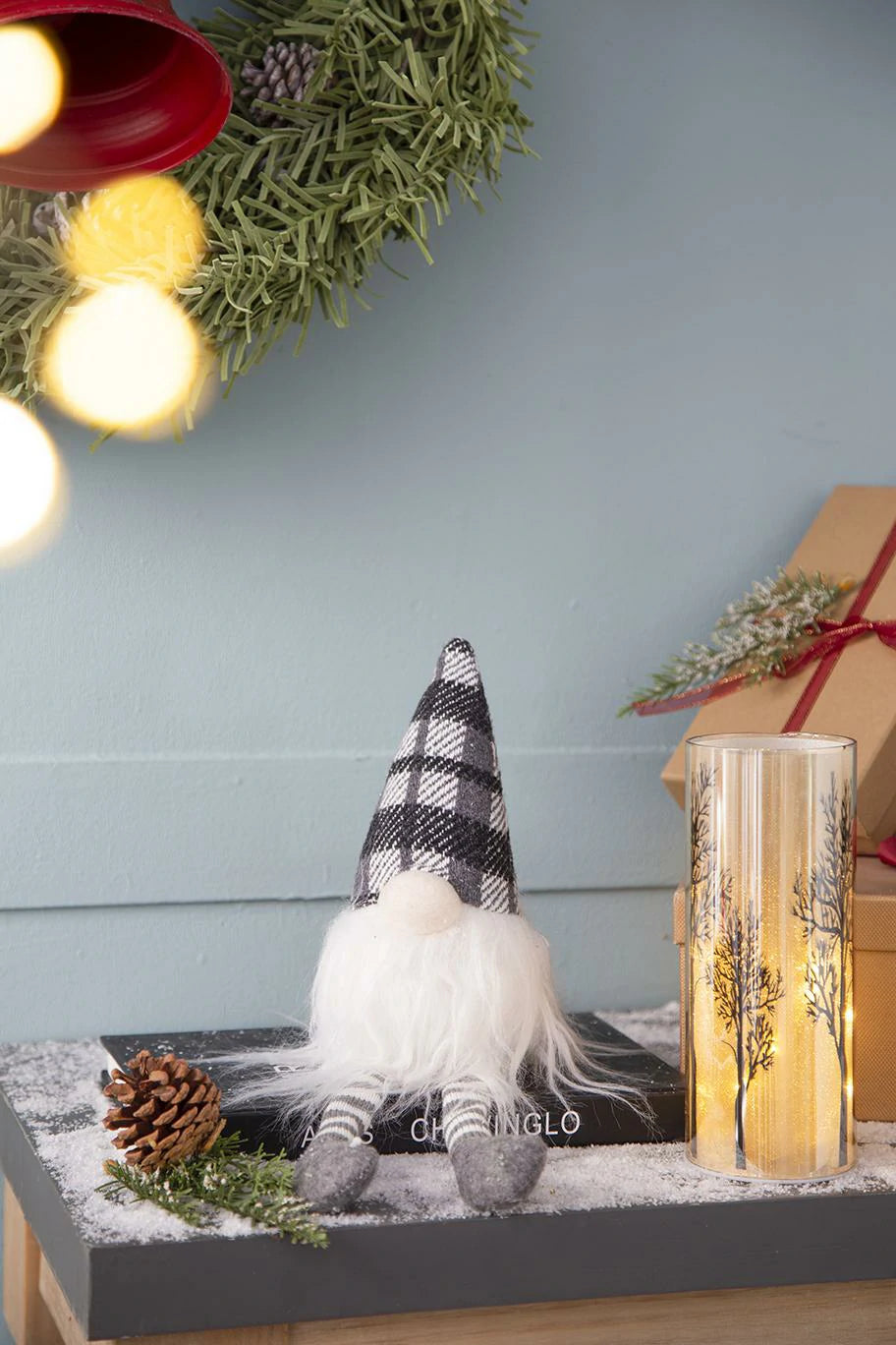 3pcs Fabric Sitting Gnomes Christmas Table Ornaments for Holiday Gifts