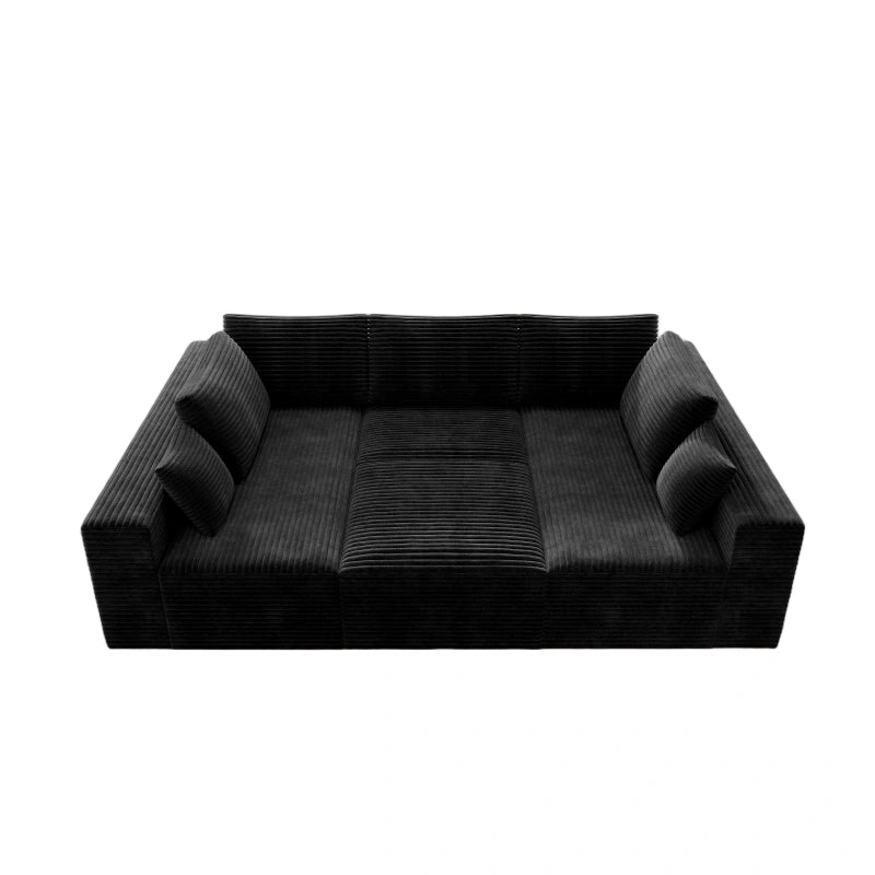 Flexo Corduroy Modular Sectional Pit Sofa