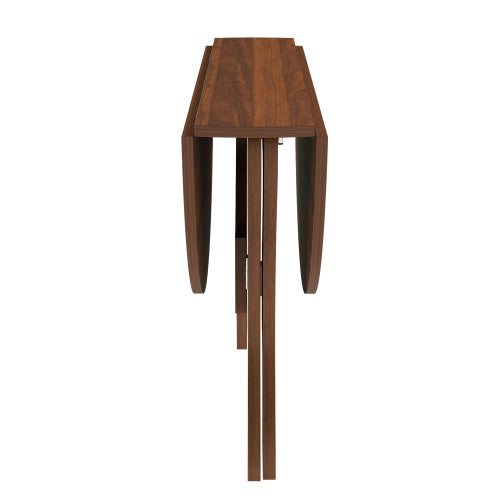 43'' Folding MDF Dining Table with Walnut Veneer for Indoor and Outdoor Use