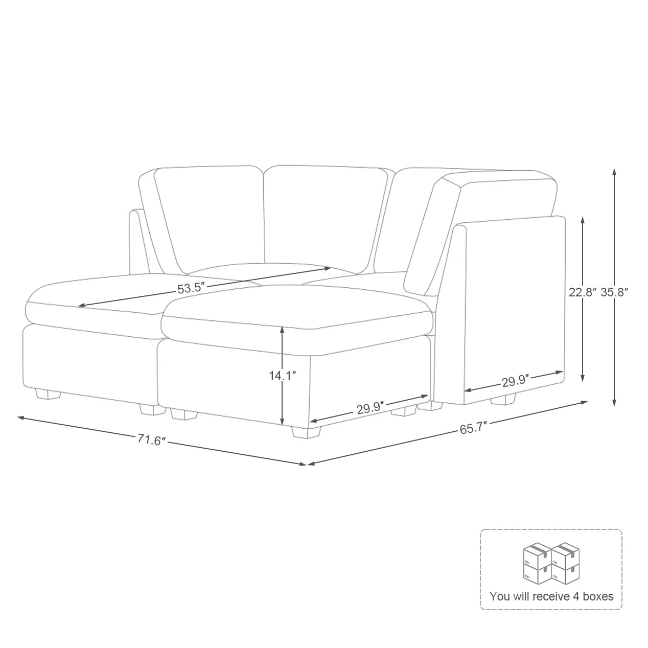 Cloud Couch Sectional For Living Room