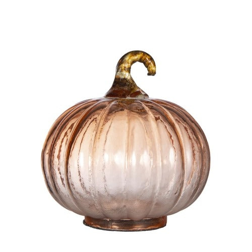 8pcs Orange Glass Pumpkins – Fall & Thanksgiving Decorations