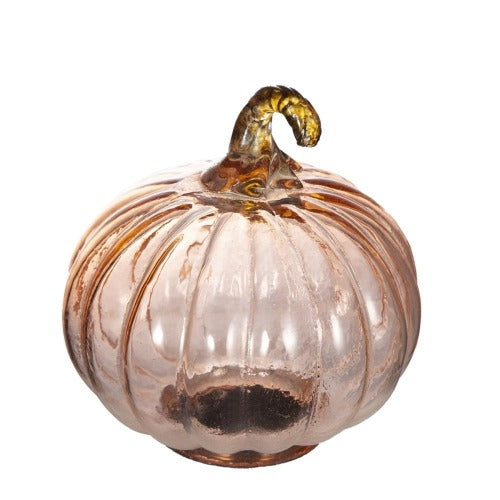 8pcs Orange Glass Pumpkins – Fall & Thanksgiving Decorations