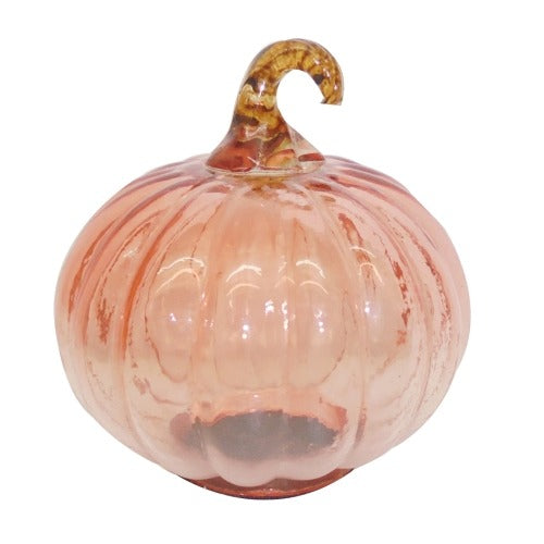 8pcs Orange Glass Pumpkins – Fall & Thanksgiving Decorations