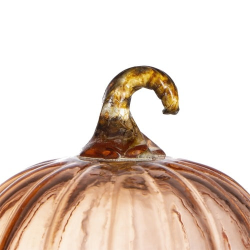 8pcs Orange Glass Pumpkins – Fall & Thanksgiving Decorations