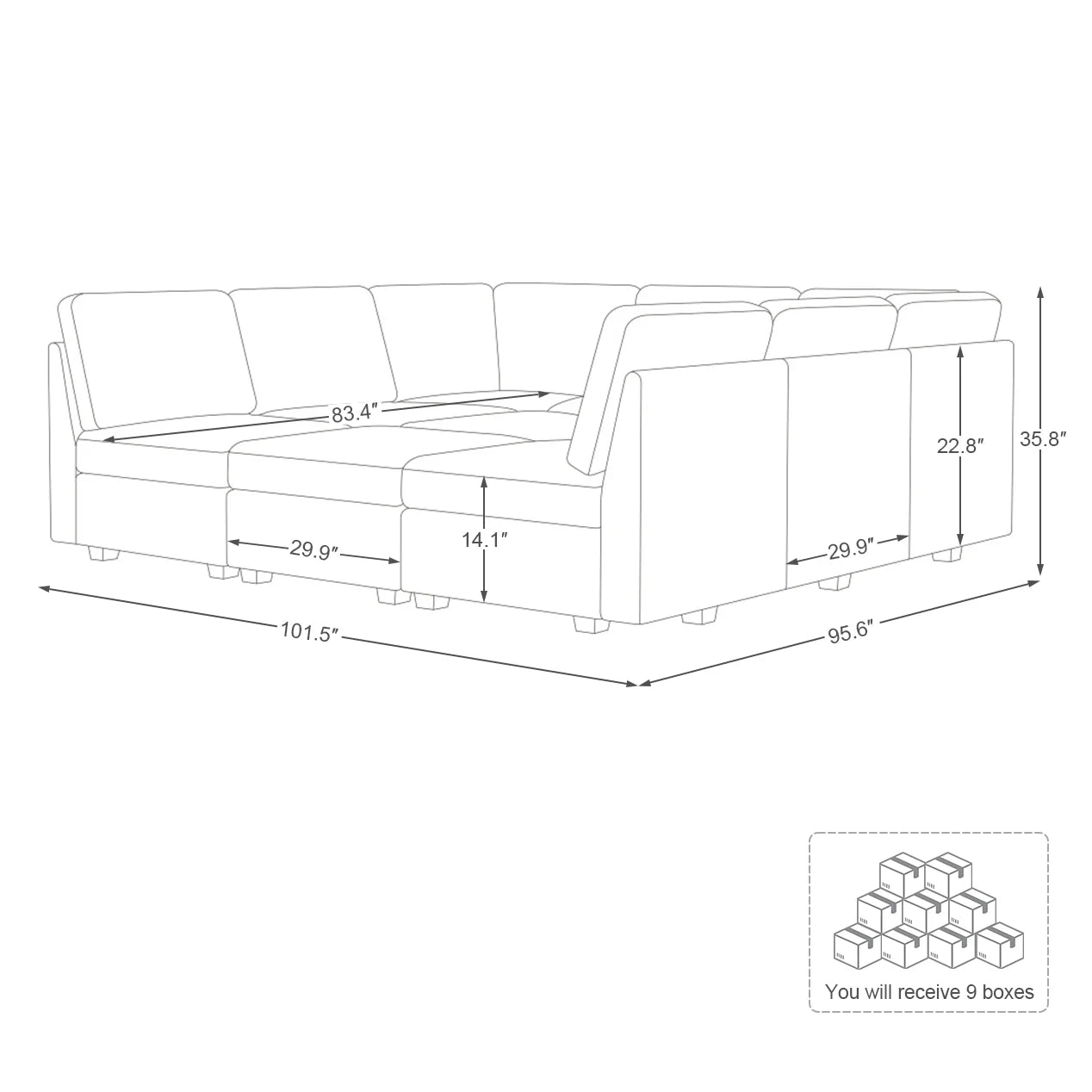 Cloud Couch Sectional For Living Room