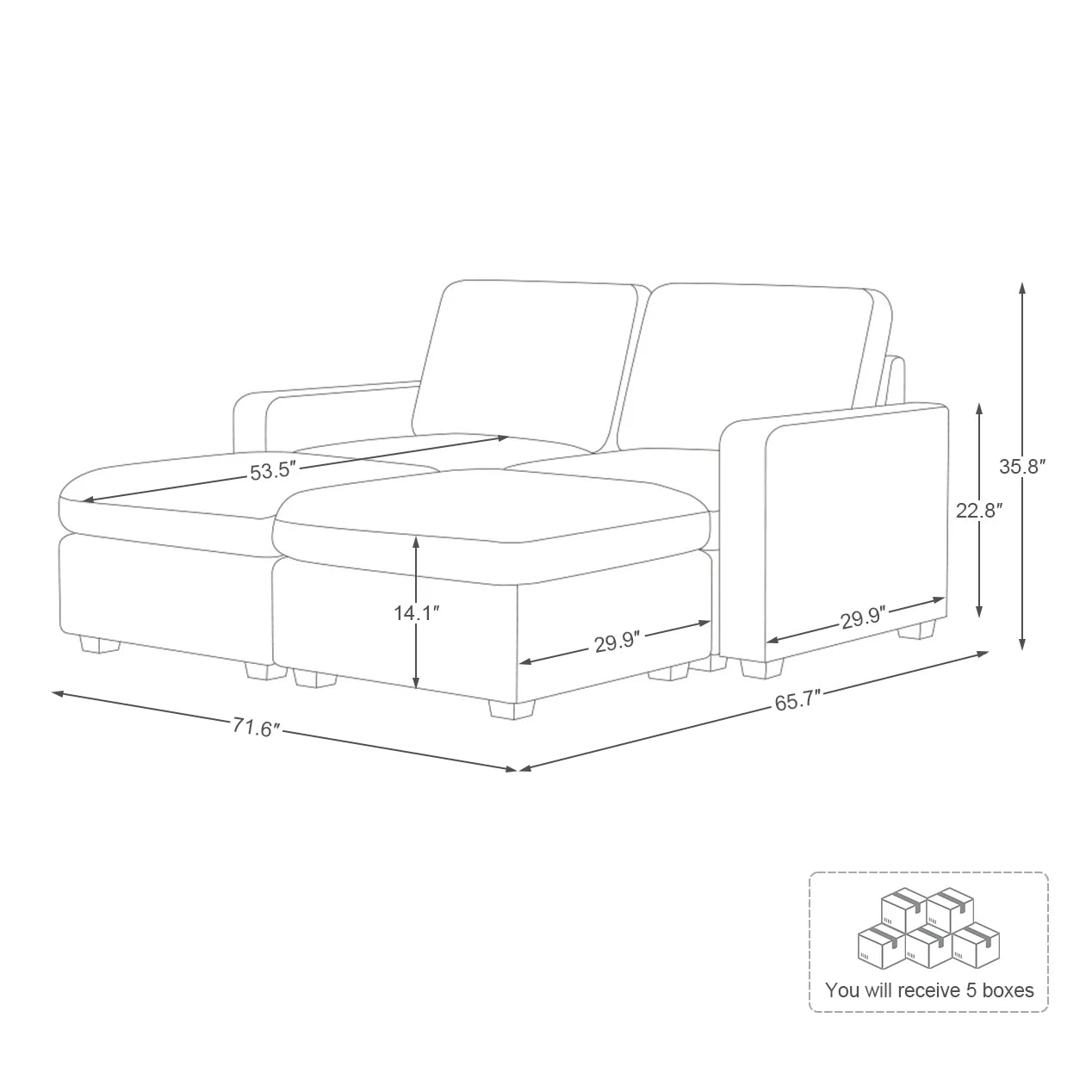 Cloud Couch Sectional For Living Room
