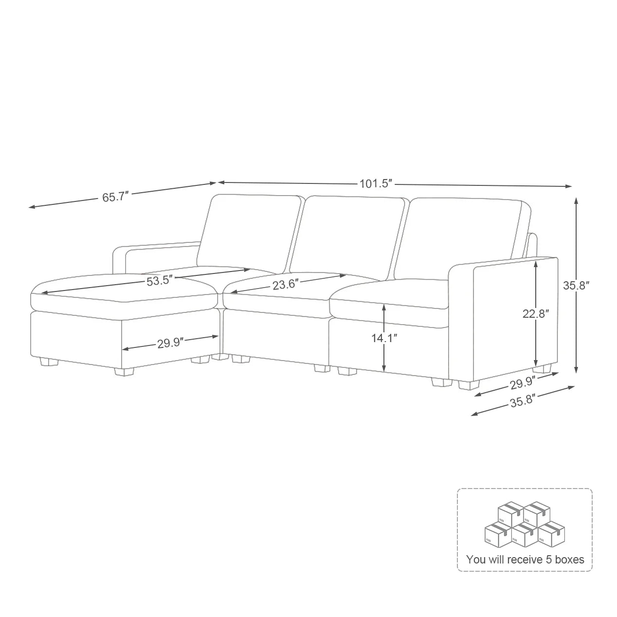 Cloud Couch Sectional For Living Room