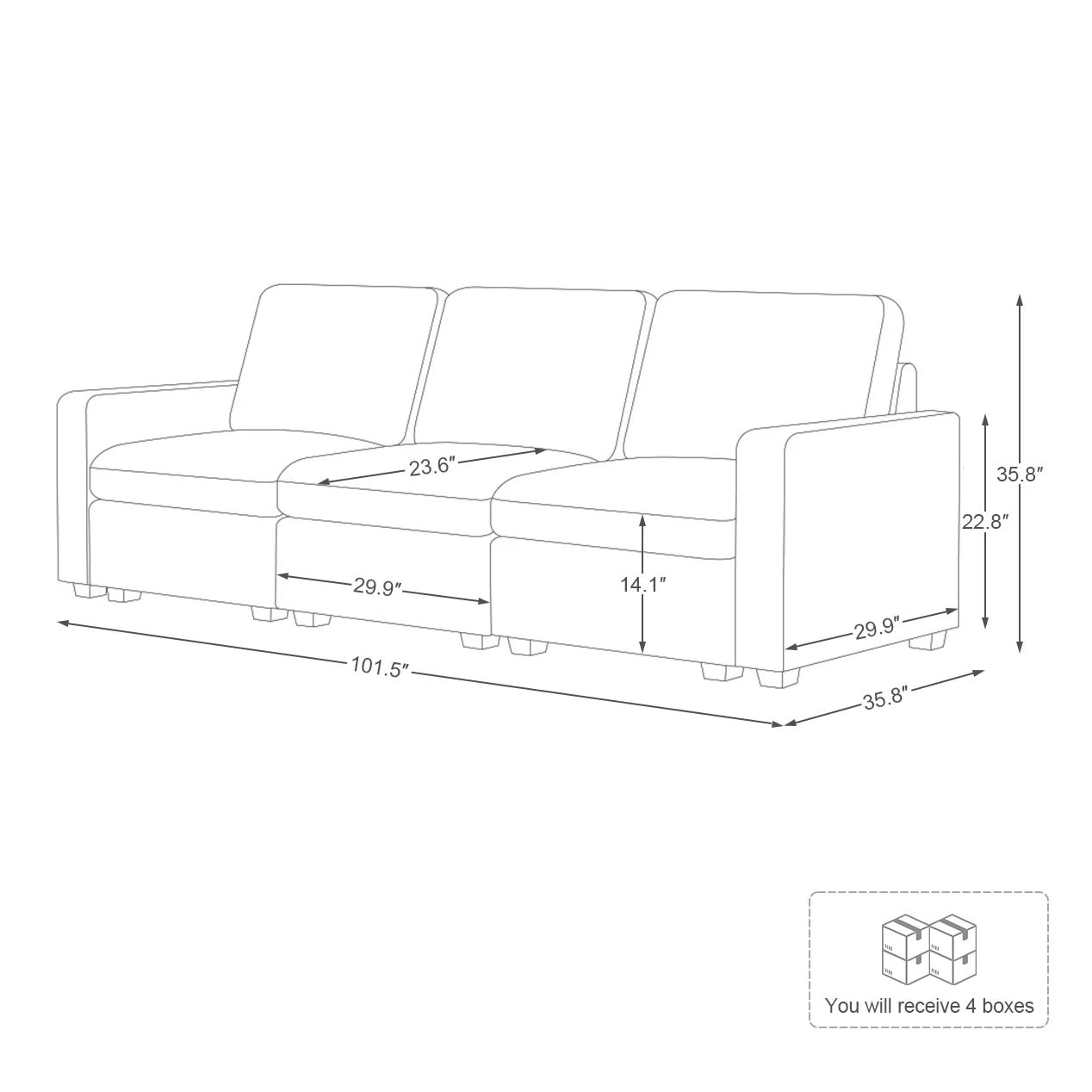 Cloud Couch Sectional For Living Room