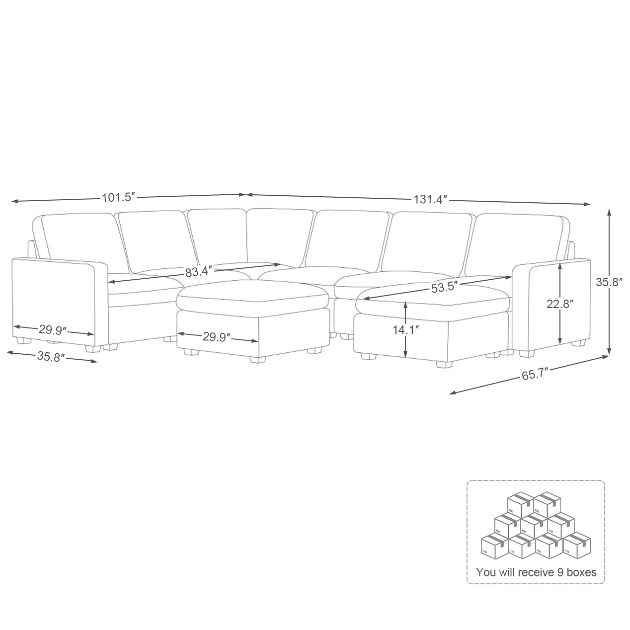 Cloud Couch Sectional For Living Room