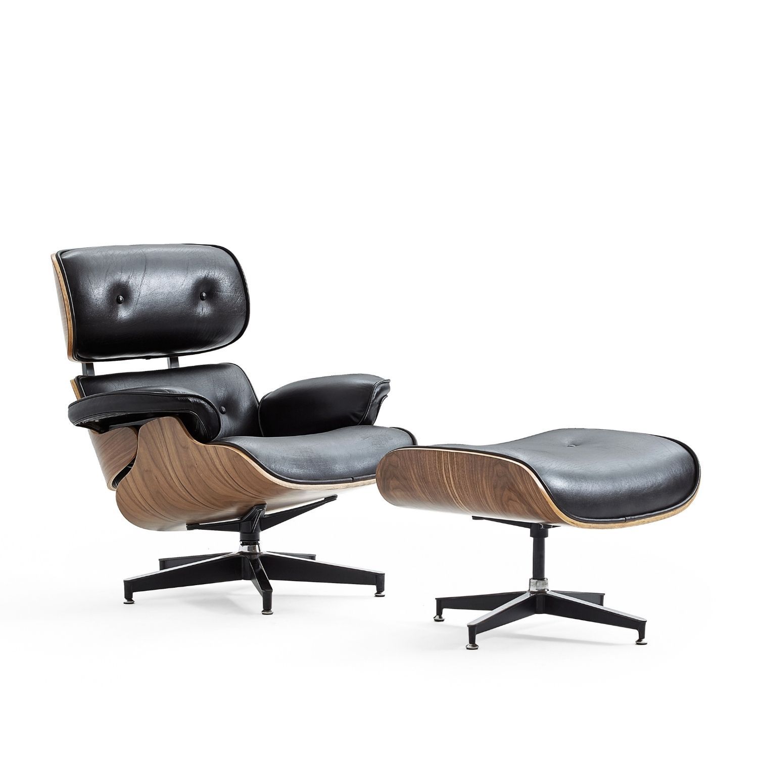 Hadley Chair with Ottoman Accent Chair Foundry Black