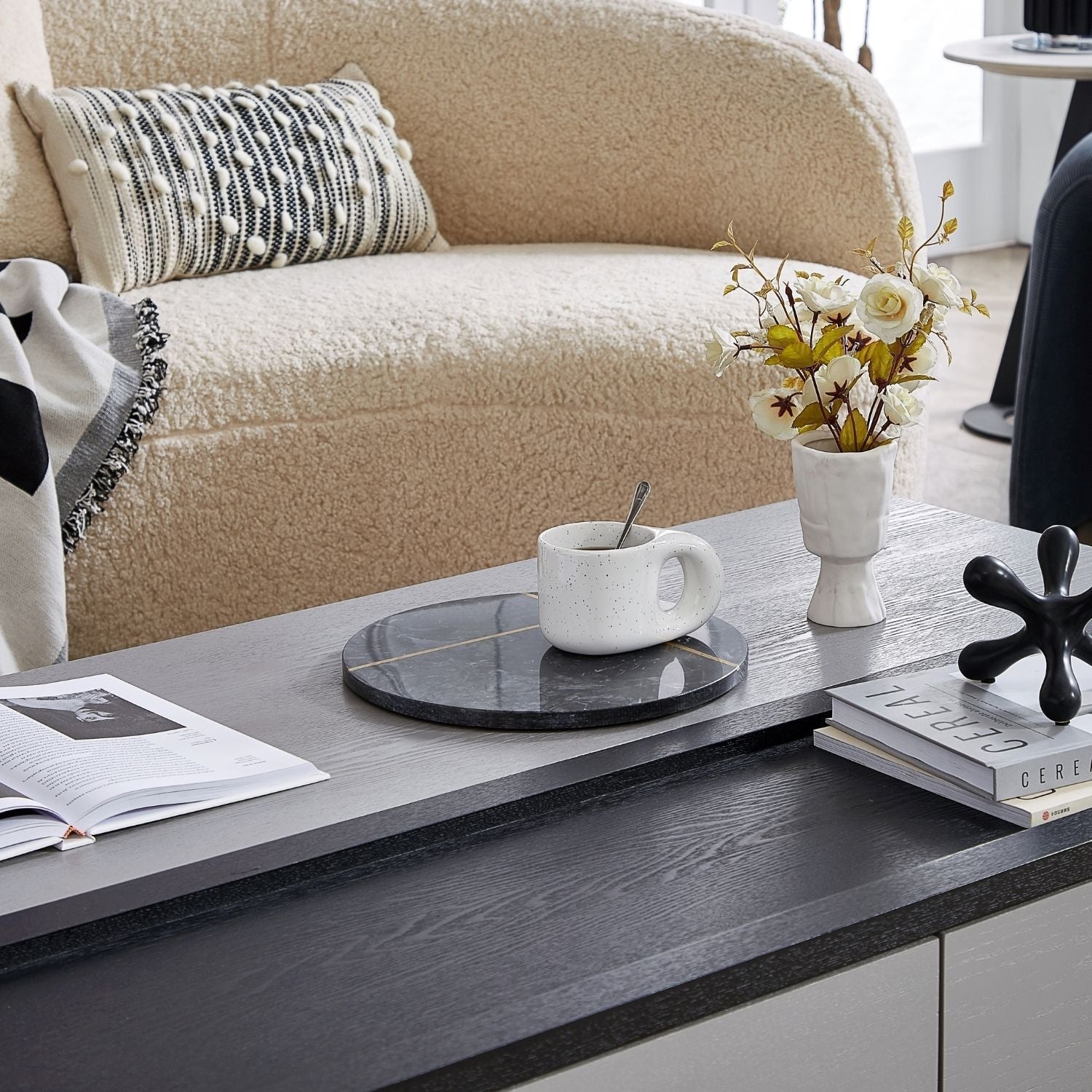 Arsino Marble Tray Accessory Valyōu Furniture