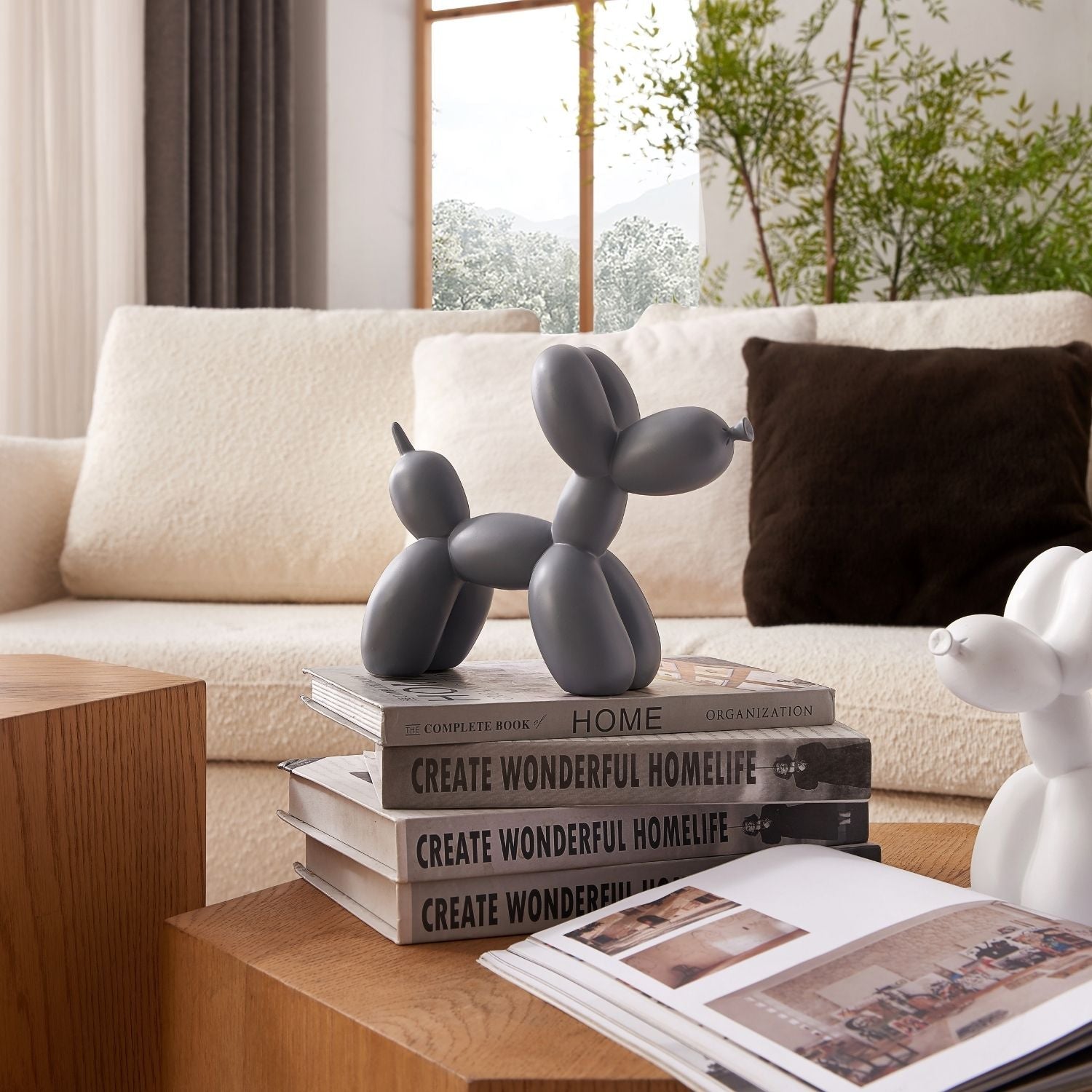Balloon Dog Accessory Valyōu Furniture Natural Grey