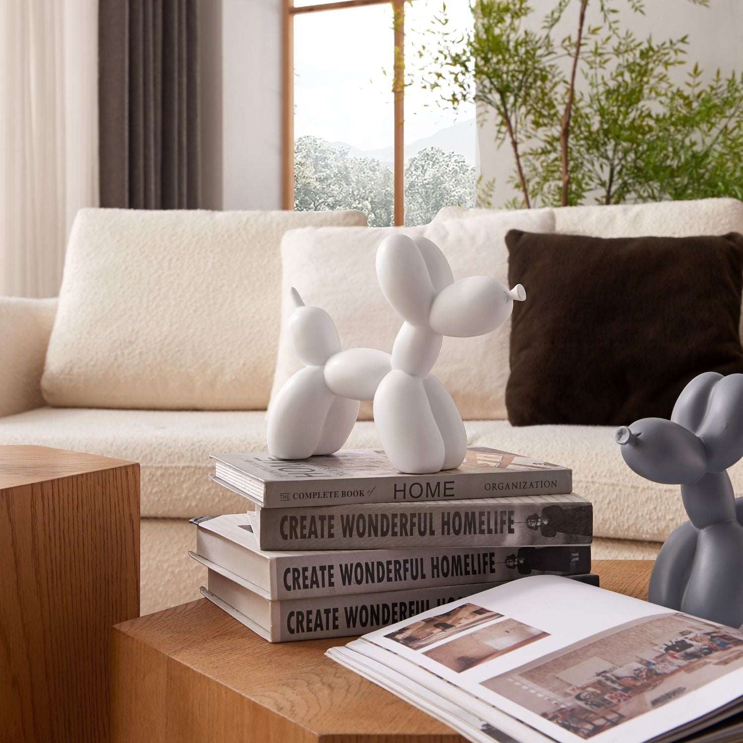 Balloon Dog Accessory Valyōu Furniture Natural White