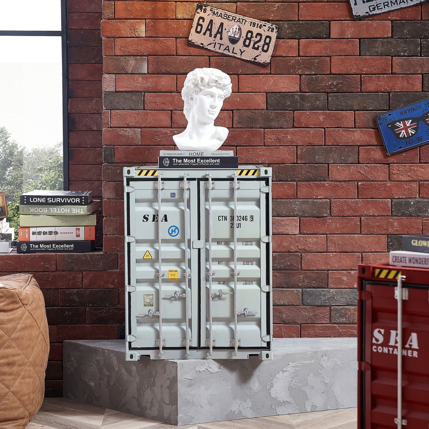 Large Cargo Cabinet Storage Foundry Grey