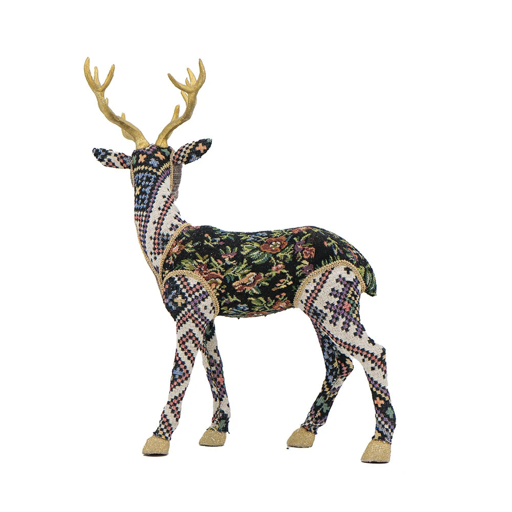 Christmas Decor 13 Inch Velvet Foam Standing Deer