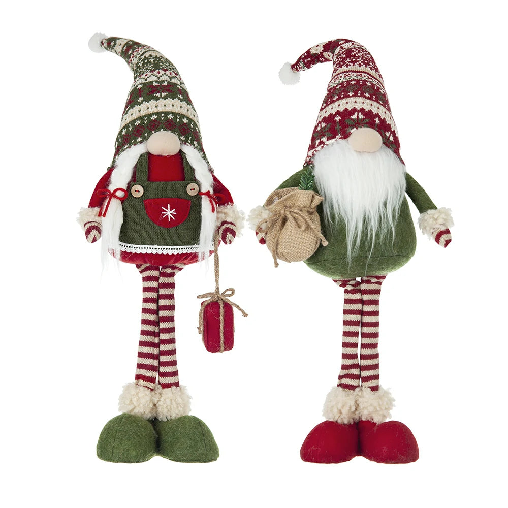 Christmas Fabric Standing Gnomes ¨C Holiday Decoration
