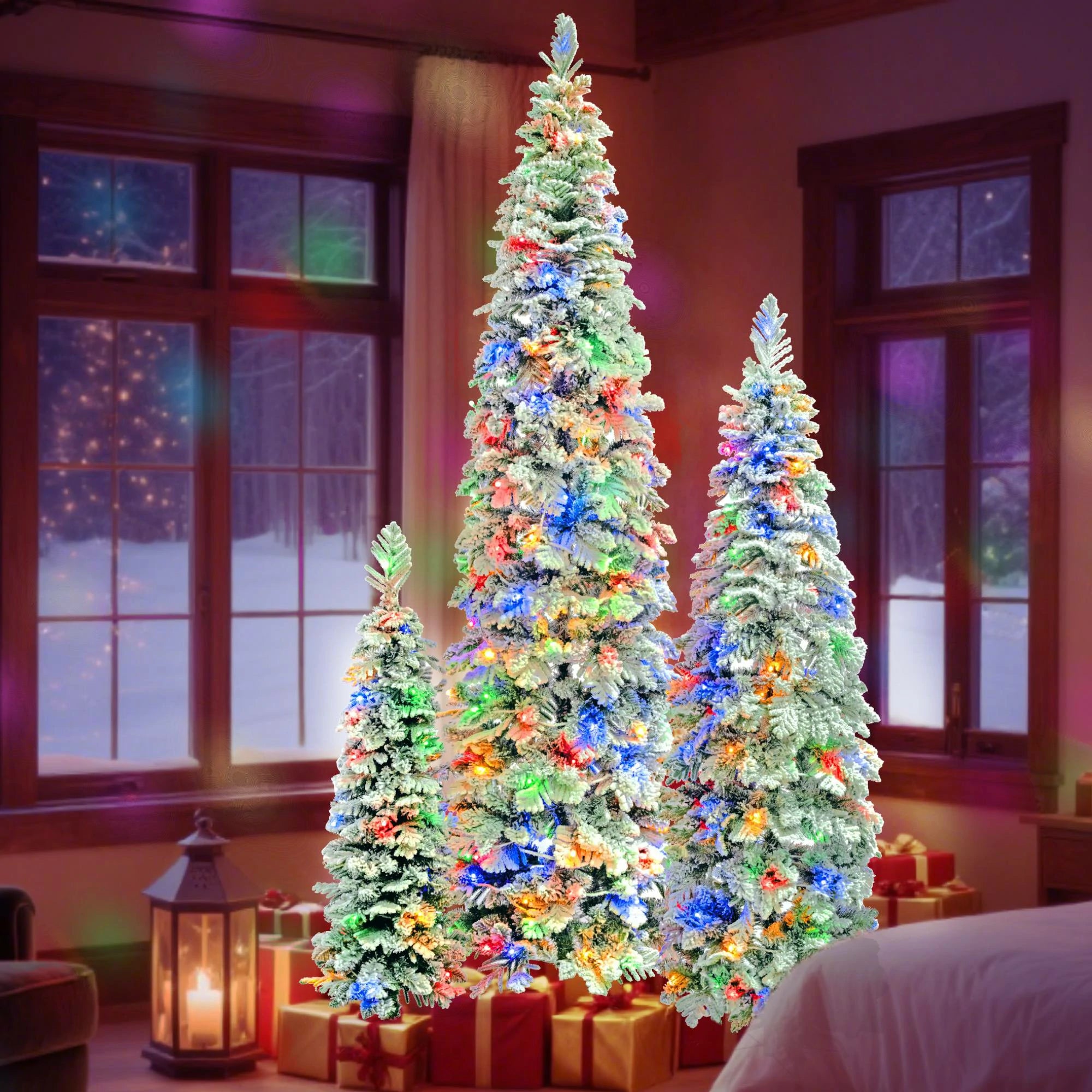Christmas Trees 290 LED Lights with 11 Lighting Modes-Set of 3