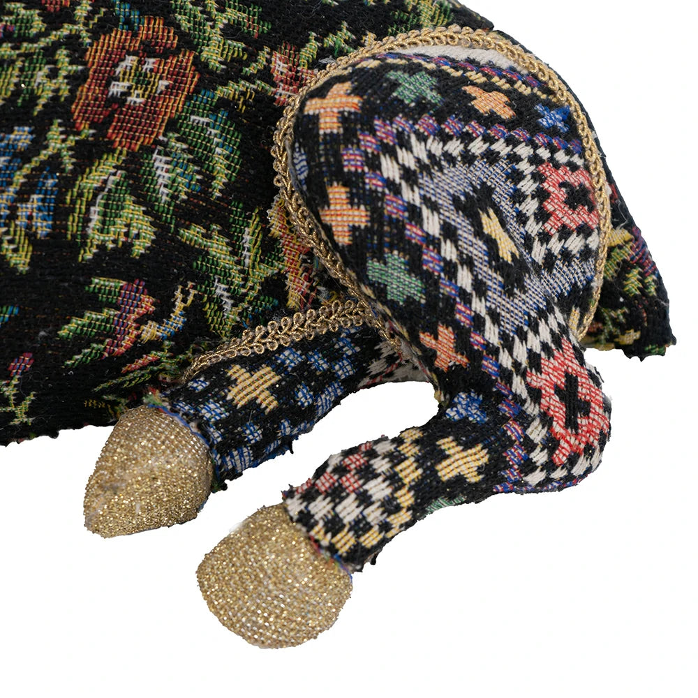 Christmas Decor 12 Inch Velvet Foam Sitting Deer