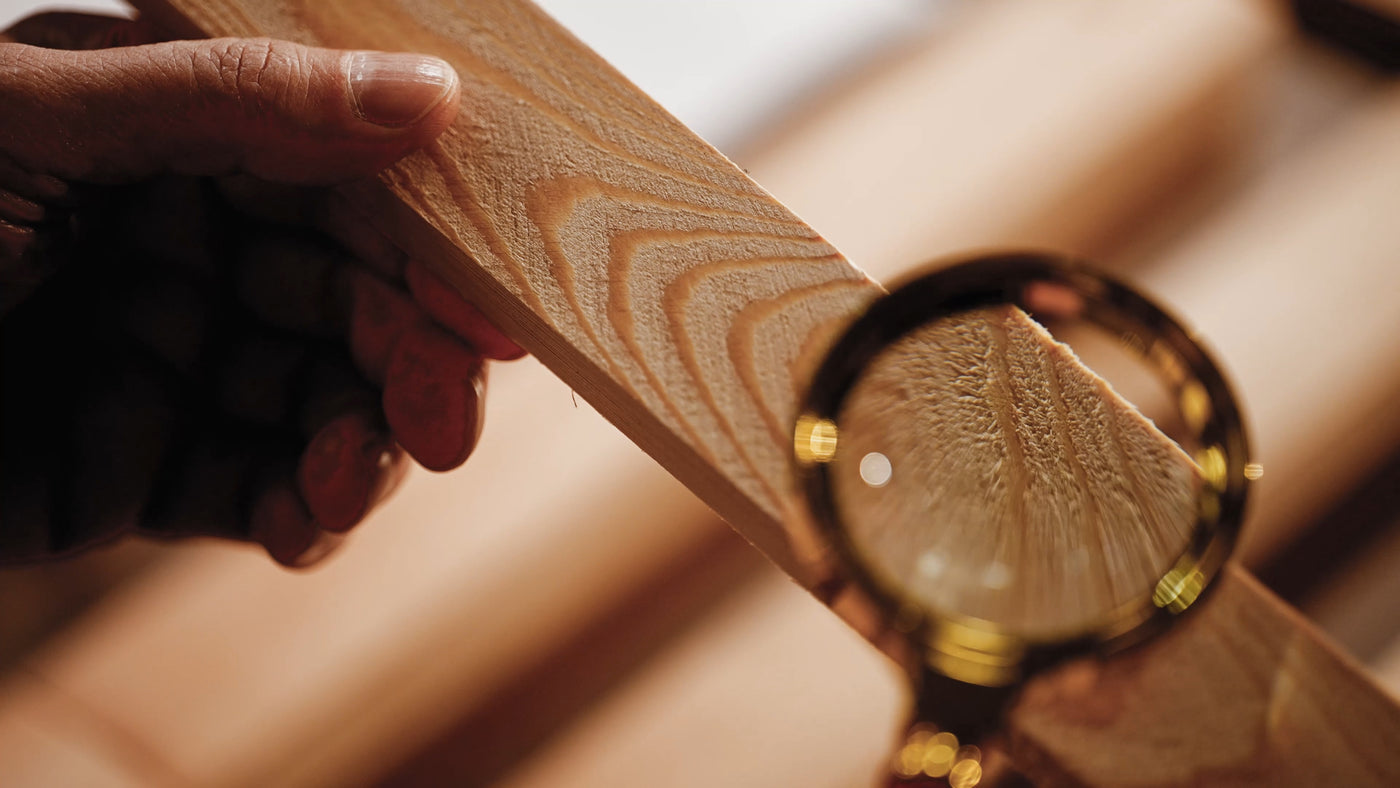 Close view of Natural Solid Pine Wood Used on Valyou Products