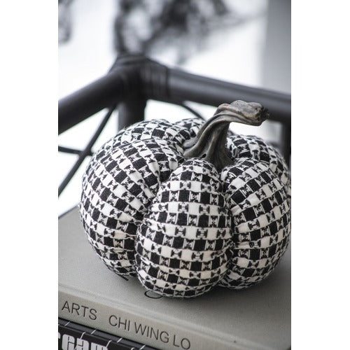 2 Pics Fabric Plaid Pumpkin Decor Halloween Decoration