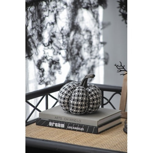 2 Pics Fabric Plaid Pumpkin Decor Halloween Decoration