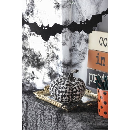 2 Pics Fabric Plaid Pumpkin Decor Halloween Decoration