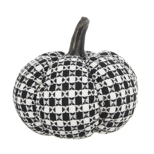 2 Pics Fabric Plaid Pumpkin Decor Halloween Decoration