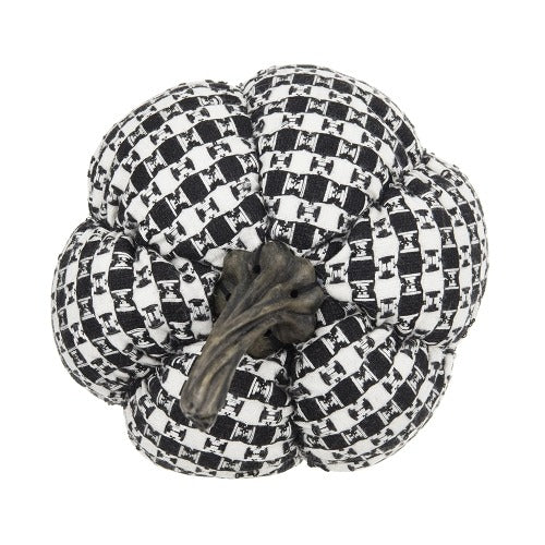 2 Pics Fabric Plaid Pumpkin Decor Halloween Decoration