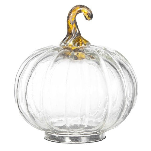 4 Pcs Fall Glass Pumpkin Ornaments – Thanksgiving & Harvest Decor