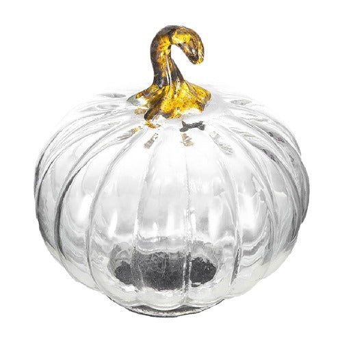 4 Pcs Fall Glass Pumpkin Ornaments – Thanksgiving & Harvest Decor