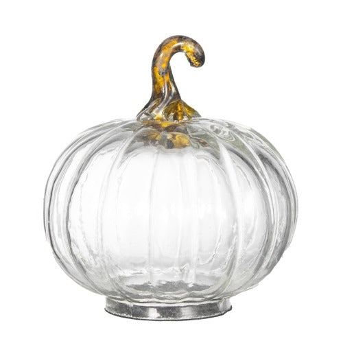 4 Pcs Fall Glass Pumpkin Ornaments – Thanksgiving & Harvest Decor
