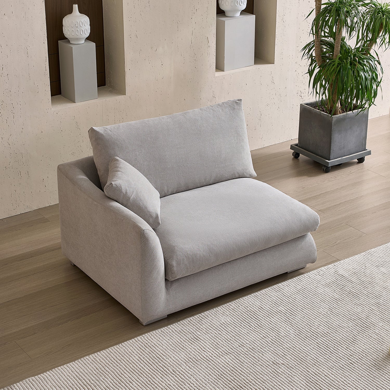 Feathers Side Sofa - 70 Inches