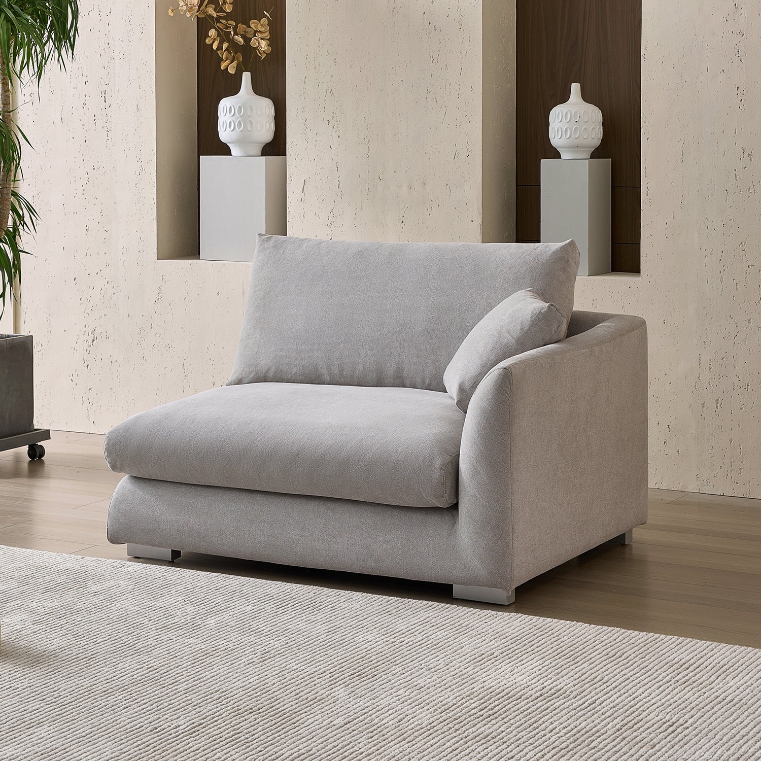 Feathers Side Sofa - 70 Inches