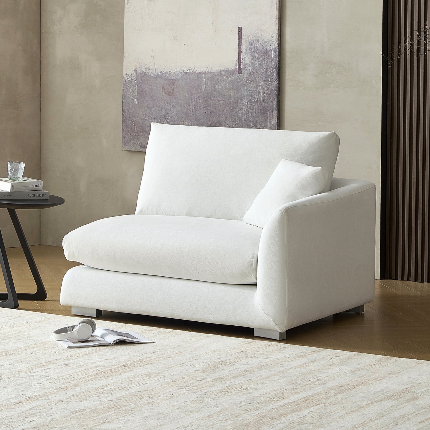 Feathers Side Sofa - 70 Inches