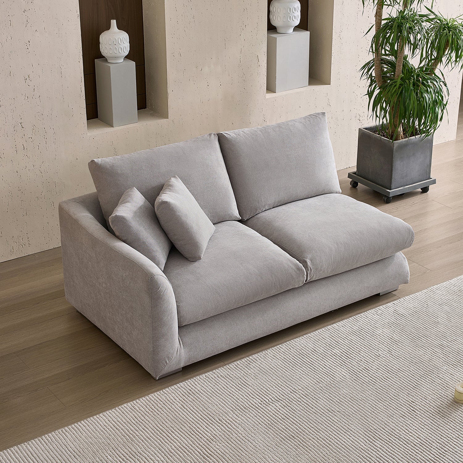Feathers Side Sofa - 70 Inches