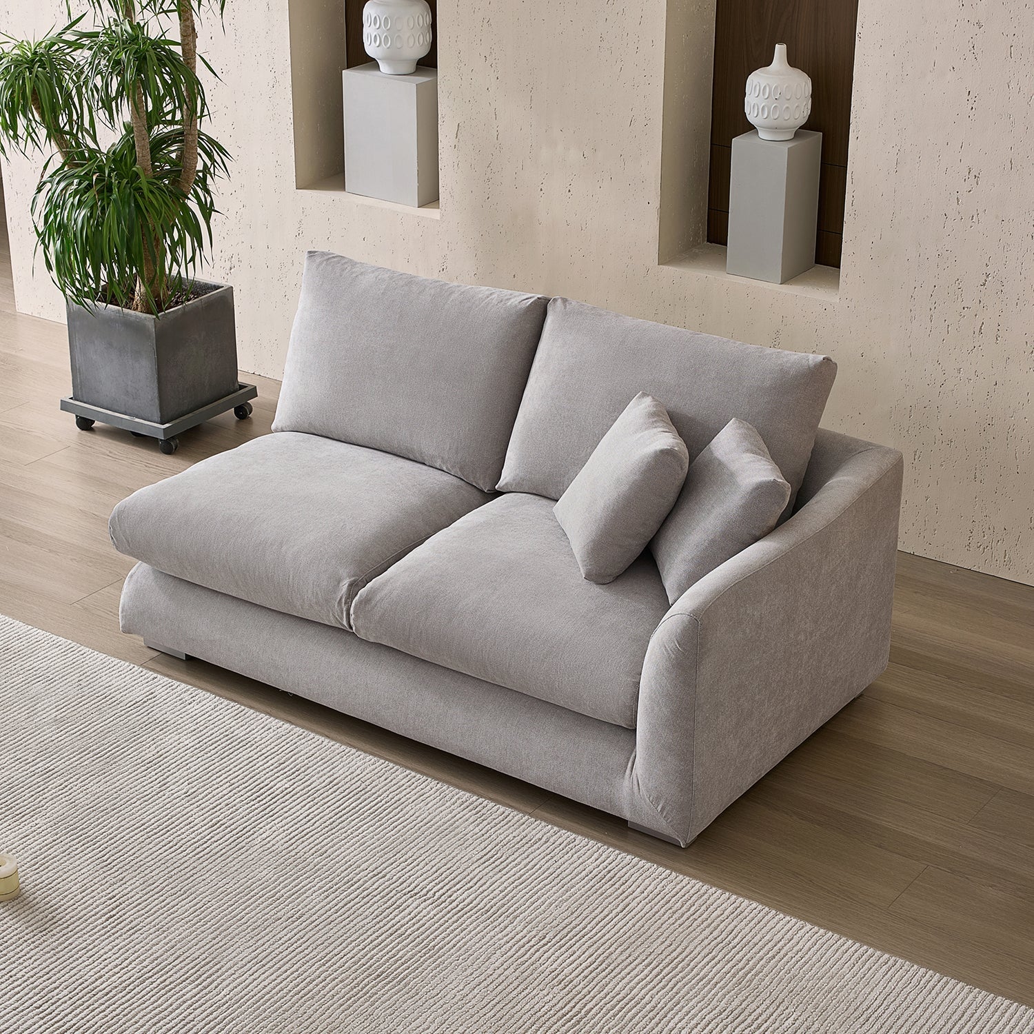 Feathers Side Sofa - 70 Inches