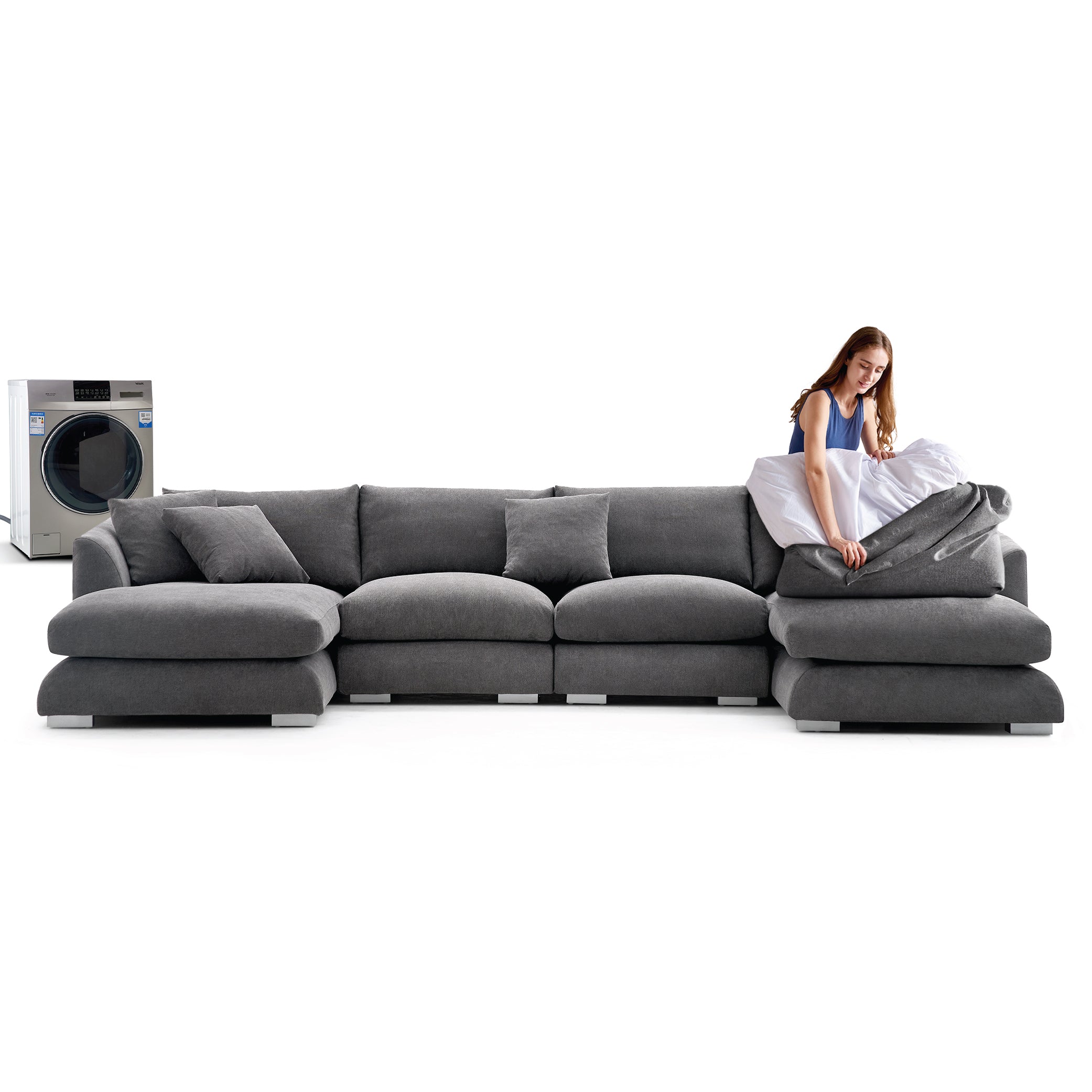 Feathers U-Sectional, sectional, Mario Capasa | Valyou Furniture