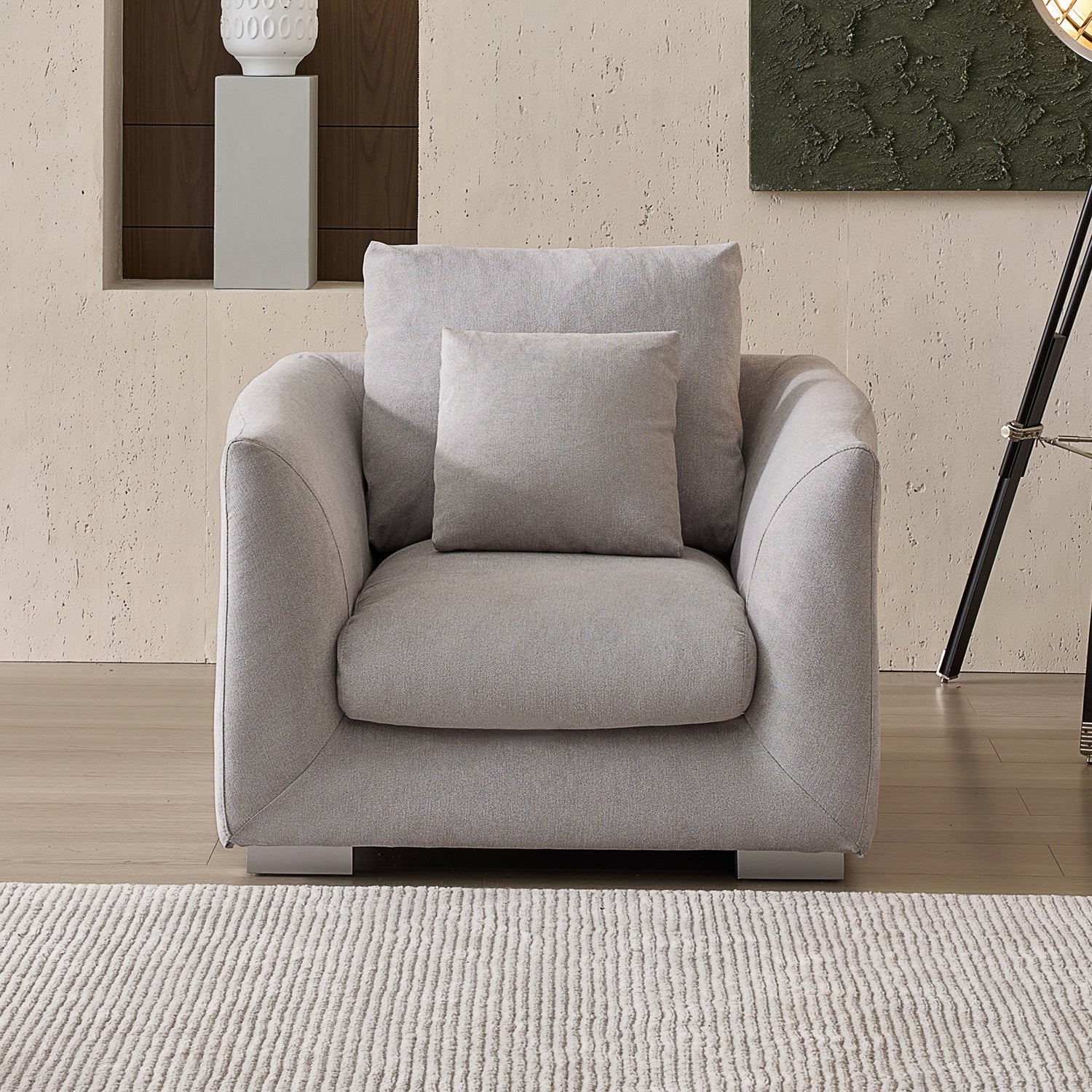 Feathers Armchair Single Sofa - 40 Inches