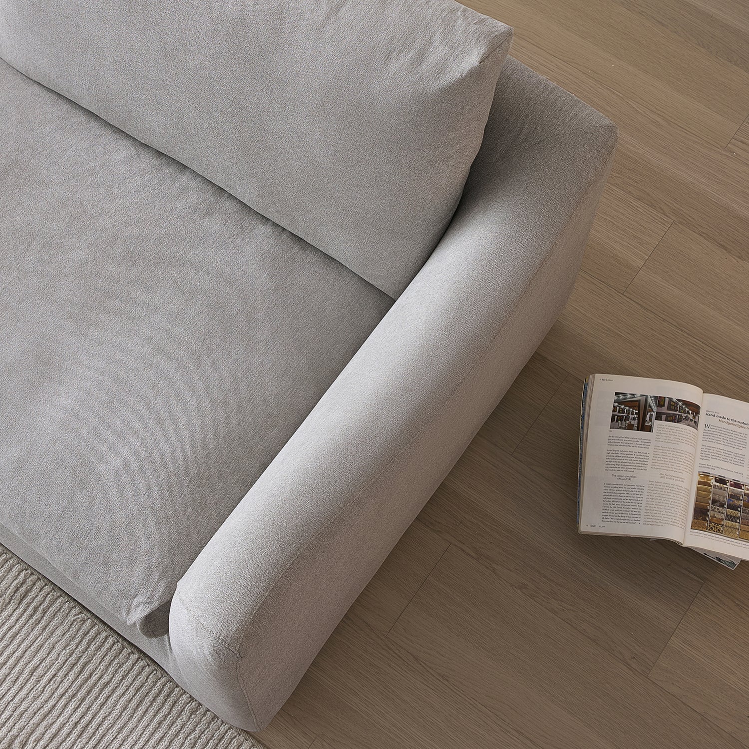 Feathers Sectional Couch Chaise Lounge 88-170 Inches