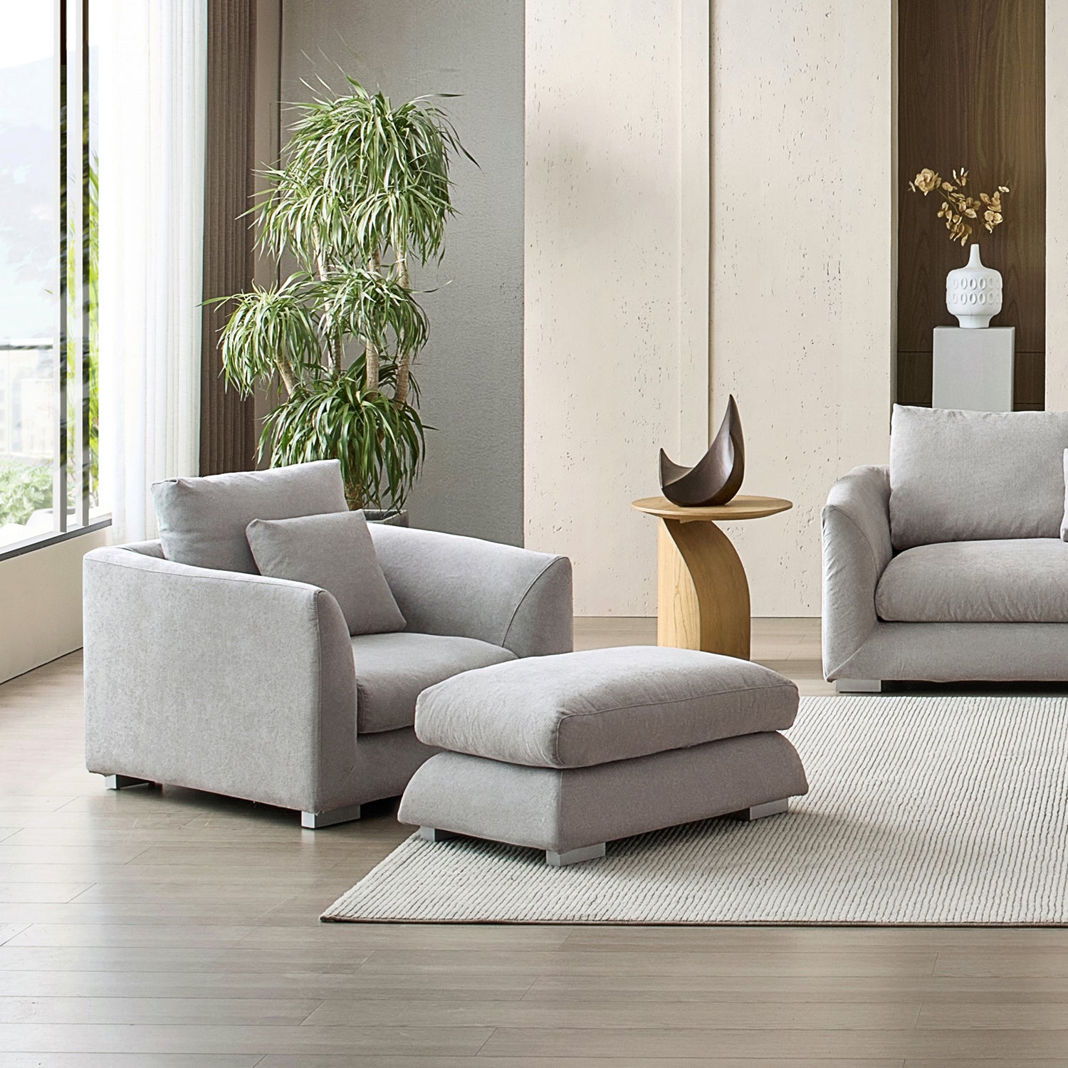 Feathers Washable Couch Sectional Set 142 Inches