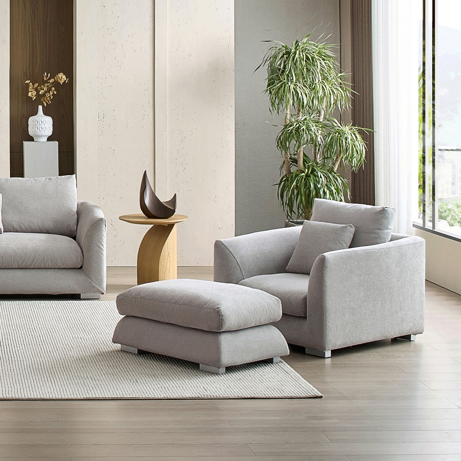Feathers Washable Couch Sectional Set 142 Inches