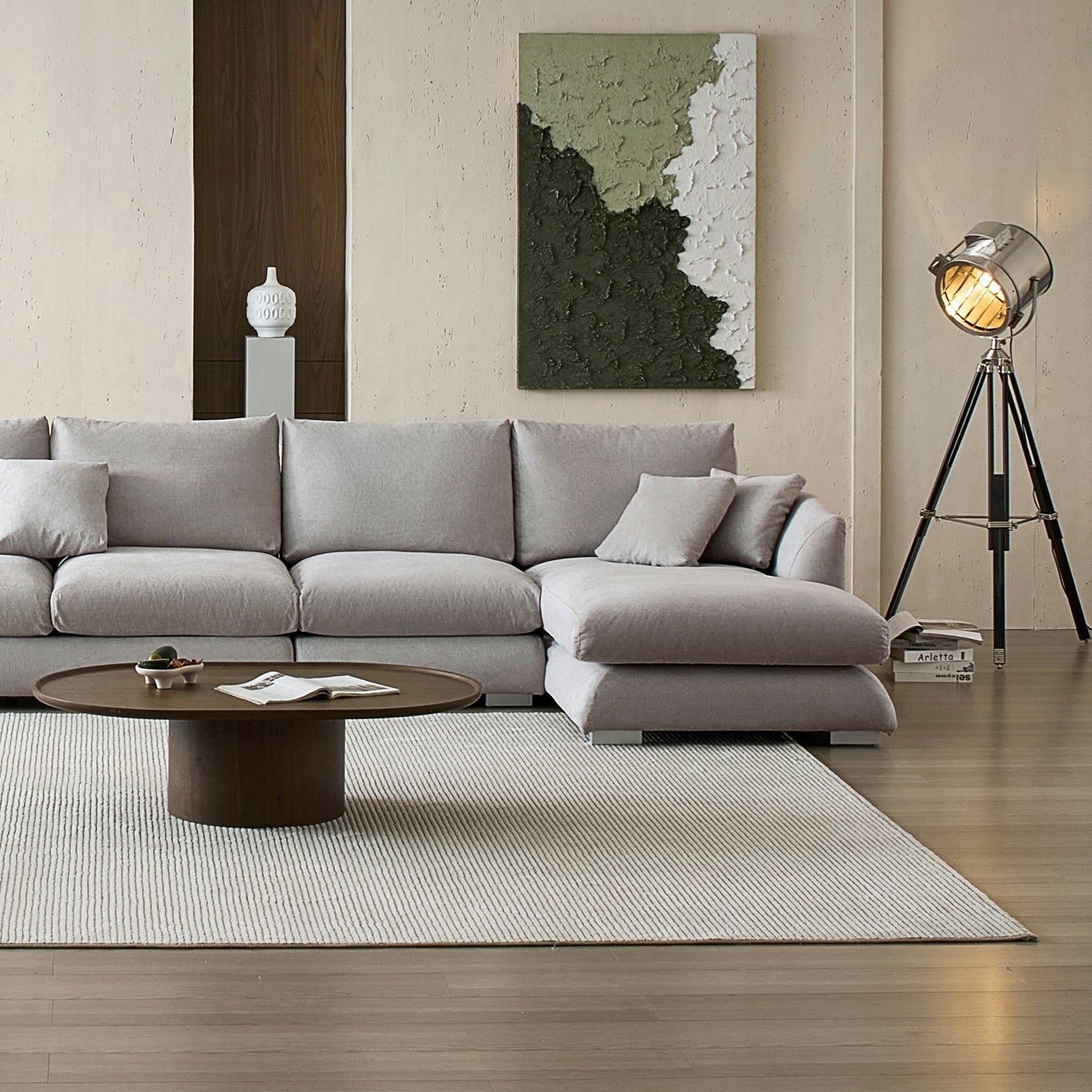 Feathers Washable Couch Sectional Set 142 Inches