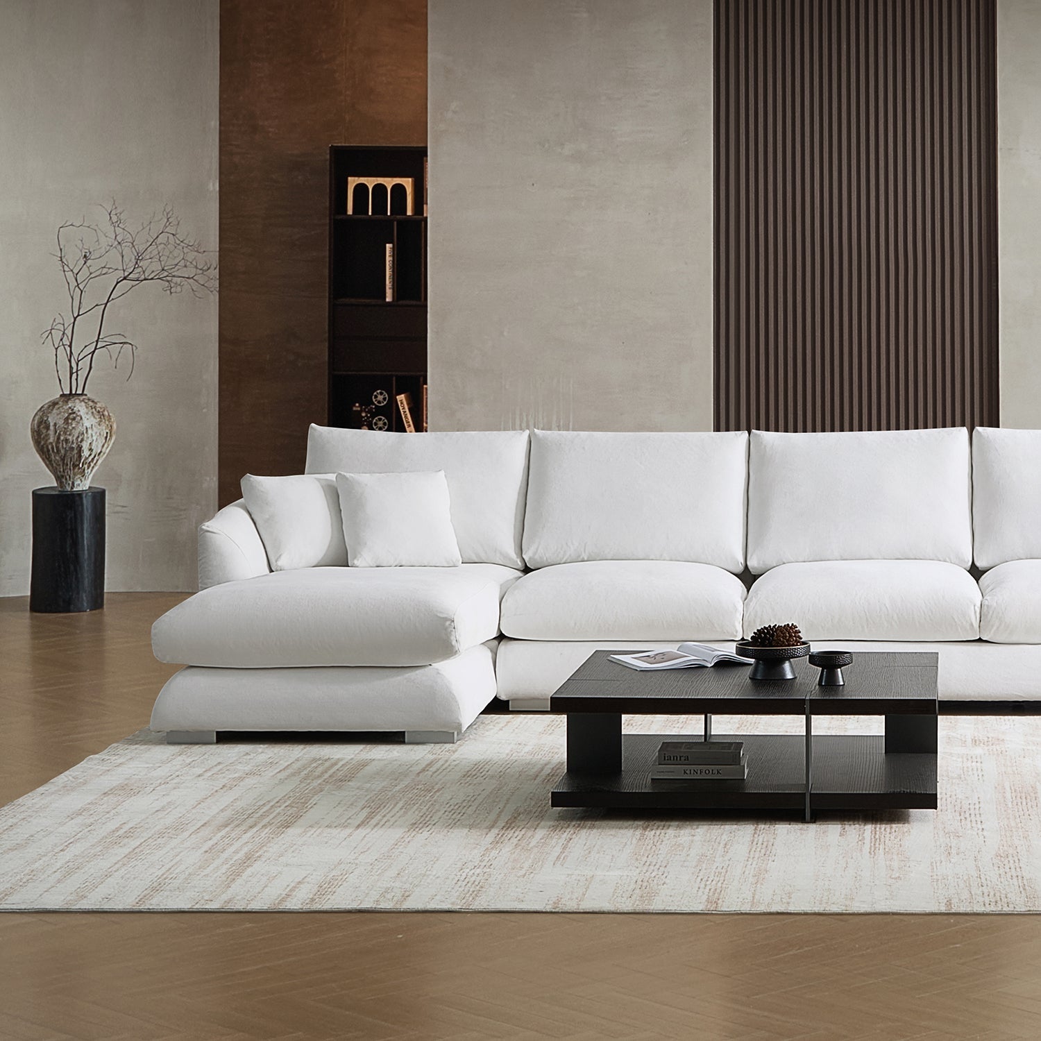 Feathers Washable Couch Sectional Set 142 Inches