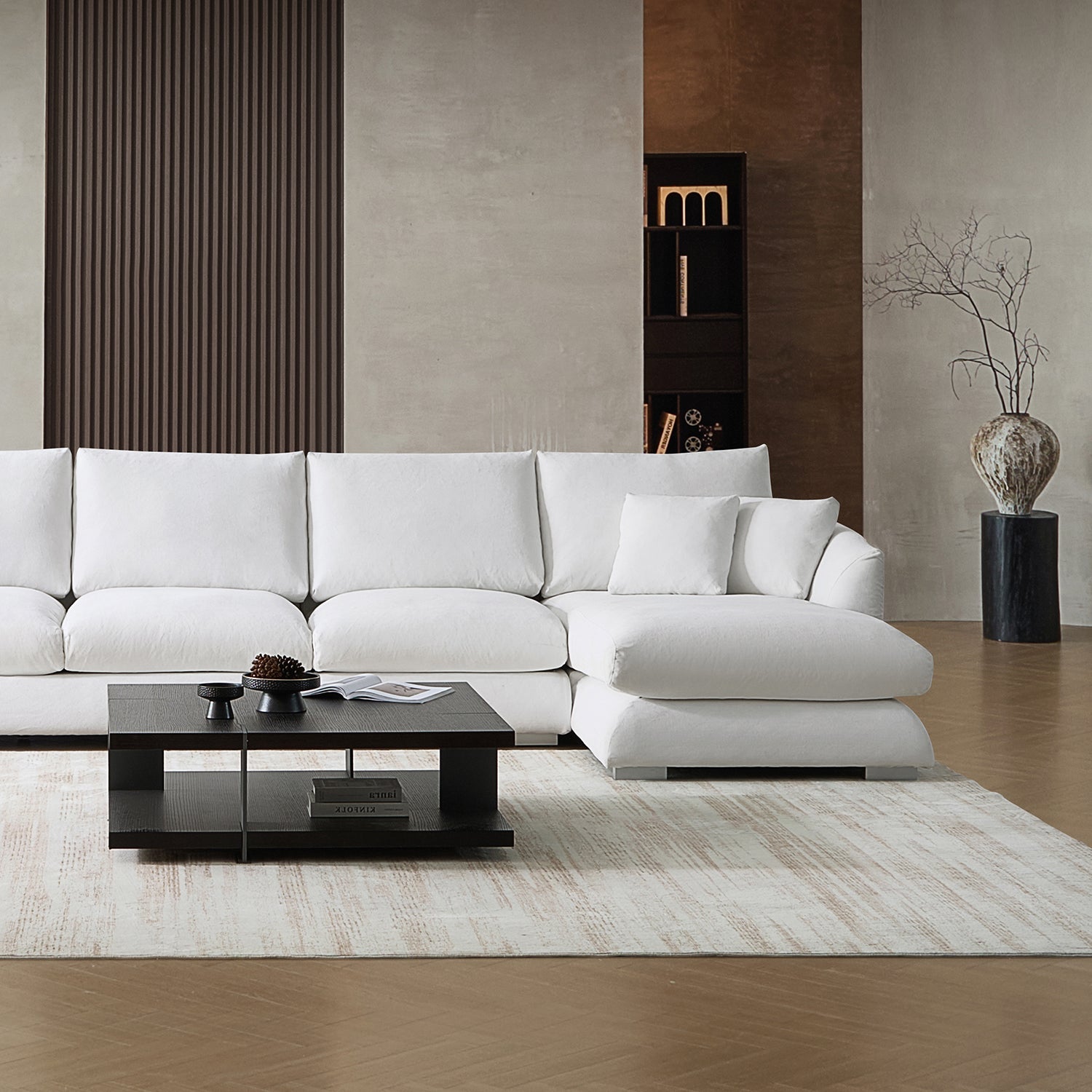 Feathers Washable Couch Sectional Set 142 Inches