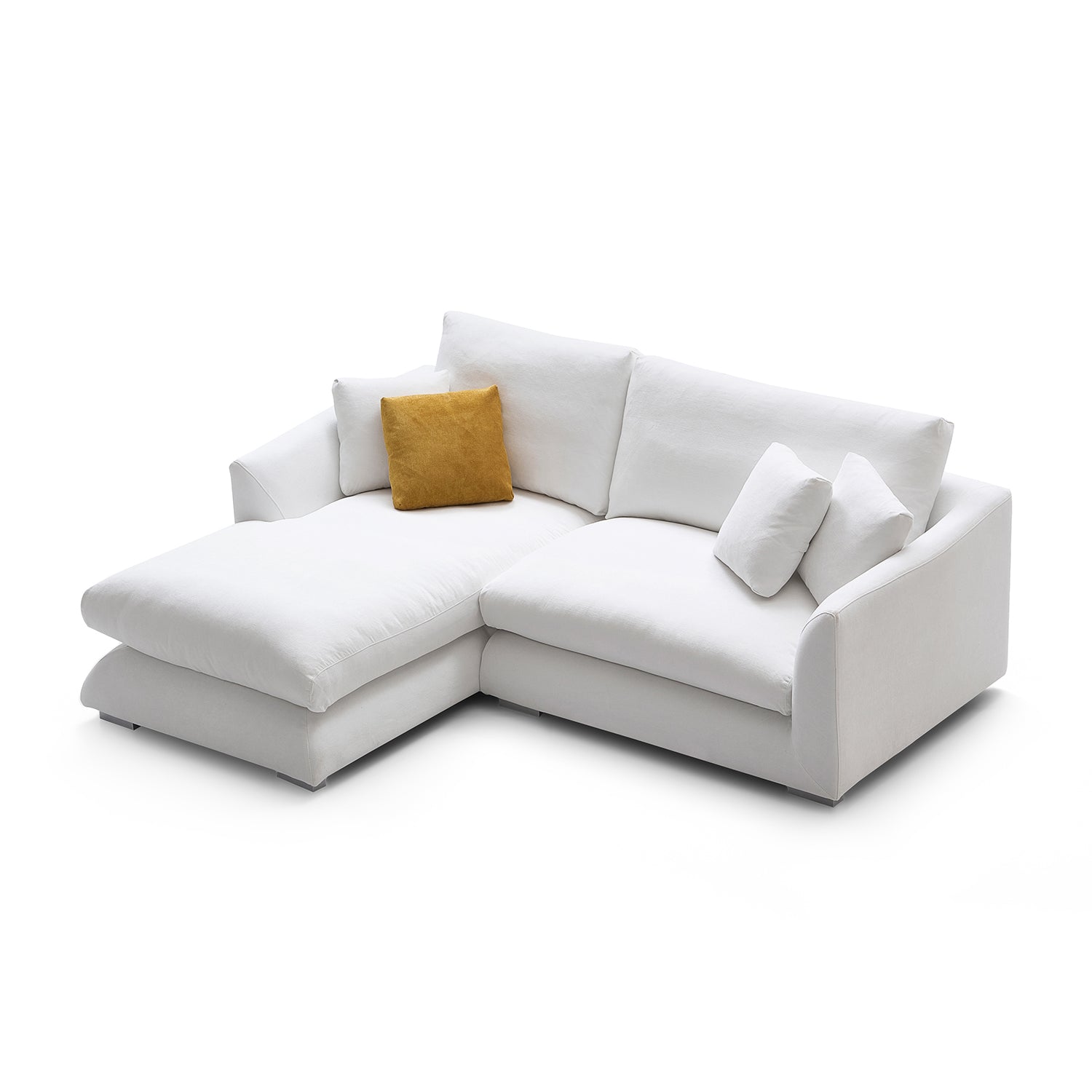 Feathers Sectional Couch Chaise Lounge 88-170 Inches